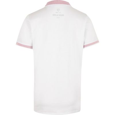 Boys pink piqu&#233; polo shirt